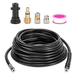 10M High Pressure Washer Drain Pipe Hose Cleaning Kit, with Jet Nozzle and Rotating Jet Nozzle for Karcher K2 - K7 Series and LAVOR Pressure Washer, Very Suitable for Drain Blockage and Cleaning