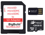 128GB microSD Memory card for YI Technology Mirror Dashboard Camera, Class 10