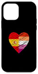 Coque pour iPhone 12 mini Drapeau LGBTQ Espagne Lesbienne Pride Cœur Amour LGBTQIA