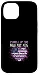 Coque pour iPhone 14 Purple Up pour enfants militaires Heart America Military Child