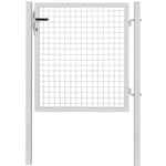 Portillon pour cloture grillagée Garden+ blanc l. 105 x H.100 cm