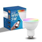 M Ledme - Ampoule LED intelligente WiFi GU10, pas besoin de Hub, [Smarthome], Dimmable, 5W 500LM, RGB & 2700K-6500K blanc froid à chaud, compatible avec Alexa/Google Home/SiriHome/Siri, LM7140