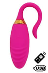 PLEASURE Œuf vibrant fushia télécommandé USB - Coeur Ardent