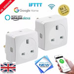 2x Wireless WiFi Smart Plug Sockets Power Socket For Amazon Alexa Google Home UK