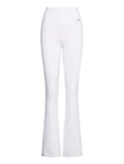 Ribbed Seamless Flare Tights Sport Running-training Tights Seamless Tights White Aim´n