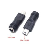 Convertisseur D'alimentation À 90/180 Degrés Cc,1 Pièce,Adaptateur Mini Usb Mâle À Jack Femelle 5.5x2.1mm Pour Ordinateur Portable - Type Straight Adapter