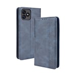 XITEN Housse pour Telephone Blackview Oscal C20 Etui, PU/TPU Retourner Cuir Coque Magnétique Portefeuille, Bleu