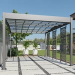 Carport aluminium Trigano libeccio + 3 claustras - 16 m²