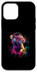 iPhone 12 mini Colorful Artistic House Rat Mouse Music Headphones Rat Case