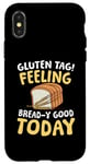 Coque pour iPhone X/XS Étiquette gluten Se sentir bien aujourd'hui pour un régime sans pain