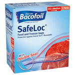 Bacofoil Safeloc Food & Freezer Double Seal Medium Bags 27x24cm -Pack of 152 Bag