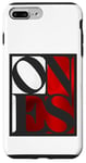 Coque pour iPhone 7 Plus/8 Plus Rouge One Of Them Ones Couleur rouge Graphique blanc