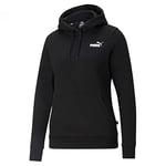 PUMA Womens Essentials Small Logo Hoodie Hooded Top - Black - Small