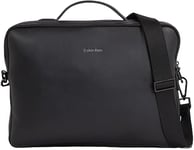 Calvin Klein Homme Sac pour Ordinateur Portable Simili Cuir, Noir (Ck Black), Taille Unique