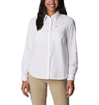 Columbia Women's Silver Ridge 3.0 Long Sleeve Hiking Shirt, White, X-Large