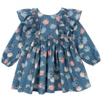 Konges Sløjd Evia Ls Bow Dress Gots - Snow Bow Ballerina | Blå | 7-8 years