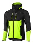 INBIKE Veste VTT Homme Hiver Blouson Chaud Coupe Vent Polaire Hydrofuge Composite Manteau Velo Cycliste Respirant Sport de Plein Air Cyclisme Randonnee Impermeable Vert XXL