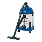 Draper Wet and Dry Vacuum Cleaner with Stainless Steel Tank, 30L, 1600W