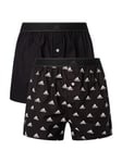 Adidas2 Pack Woven Boxer Trunks - Black