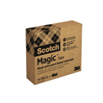 Scotch® magic™ tape, laget med plantebaserte materialer, 19 mm x 33 m, 14 ruller/pakke + inkludert scotch® dispenser c38, svart