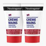 Neutrogena® Formule Norvégienne® Crème Mains Concentrée Sans Parfum 2x50 ml