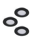 EGLO FUEVA-Z recessed spot Ø85 mm black 3-pack