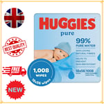 Huggies Pure, Baby Wipes, 18 Packs (1008 Wipes Total) - 99 Percent Pure Water Wi