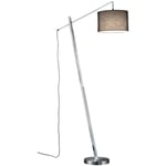 Lampadaire design spot textile gris salon salle de travail éclairage sur pied luminaire Reality R40361007
