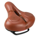 ROCKBROS Selle Vélo Confortable, Selle de VTT Confort Ergonomique, Siège de Vélo Gel Creux Respirant Amortisseur Imperméable Réfléchissant Stable pour VTT Vélo de Route Vélo de Ville Marron