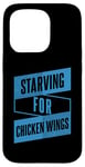 Coque pour iPhone 15 Pro Restauration rapide amusante et graphique de Starving For Chicken Wings