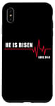 Coque pour iPhone XS Max He is Risen – Jesus Heartbeat Pulse Christian Faith EKG