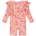 Konges Sløjd GOTS Manuca Frill UV-dräkt Rainbow Bow | Rosa | 7-8 years