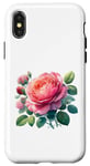 Coque pour iPhone X/XS Rose de jardin imprimé graphique fille