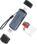 Lecteur de carte SD, USB 3.0 et adaptateur USB C vers SD/microSD pour MacBook Pro/Air M1 M2, Mac, iPad 10e/Mini 6, XPS 15, Samsung Galaxy S23 S22, Tab S9 S7 S6 A8, ordinateur portable,