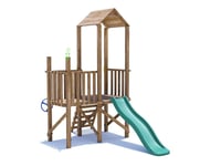 Dunster House Climbing Frame with Low Platform & Slide BalconyFort