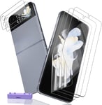 Protection Pour Samsung Galaxy Z Flip 4 Protection D'écran Film Tpu Flexible 3 Pce Et Galaxy Z Flip 4 Verre Trempé Protection D'écran D'objectif 2 Pce. Hd Clair Film Pour Galaxy Z [Bhm093619]