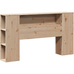 Tête de lit avec rangement 120 cm bois massif de pin Vidaxl Natural