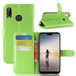 Huawei Nova 3E      Pu Wallet Case    [Green]