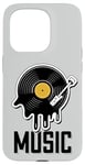 Coque pour iPhone 15 Pro Musique Disque Vinyle Tenue Rétro Pour Musiciens Et Concerts