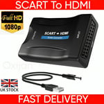 SCART To HDMI Converter Adapter Composite Video Audio Adaptor SKYBOX DVD 1080P