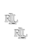 Lauren Ralph Lauren Sterling Silver Logo Initial Stud Earrings, Silver