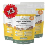 Mushroom Complex 6 Lions Mane Mushroom Supplement 360 Capsules High Strength Vegan Supplement with Lions Mane, Reishi, Chaga Mushroom Powder, Shitake, Cordyceps & Maitake