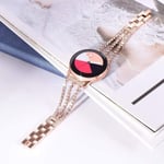 Yhteensopiva Samsung Galaxy Watch Band Three Diamond Chain Rose Gold 20mm