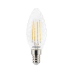 Sylvania - Ampoule led Flamme Torsadée Filament 4,5W Clair E14