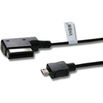 Vhbw - Câble de connection ami pour micro-USB avec mmi compatible avec vw Polo, rns 510 (a ou au dessus), Scirocco, Sharan, T5, Touareg, Touran