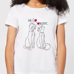 Disney Aristocats We Go Together Women's T-Shirt - White - XL