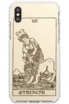 Strength Tarot Card Cream Impact Phone Case for iPhone XR TPU Protective Light Strong Cover with Psychic Astrology Fortune Occult Magic