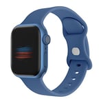 VIGTMO Bracelet Compatible avec Apple Watch 42mm 44mm 45mm, Bracelet de Remplacement Sport Compatible avec iWatch Series 7 6 5 4 3 2 1 SE(Bleu marine)