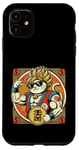 Coque pour iPhone 11 Anime Lucky Cat - Torsion moderne sur le Maneki Neko traditionnel