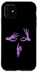 iPhone 11 Light Purple Skeleton Hands Shh Say Less Violet Graphic Case